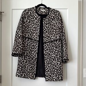 Black and White Cape with Animal Print